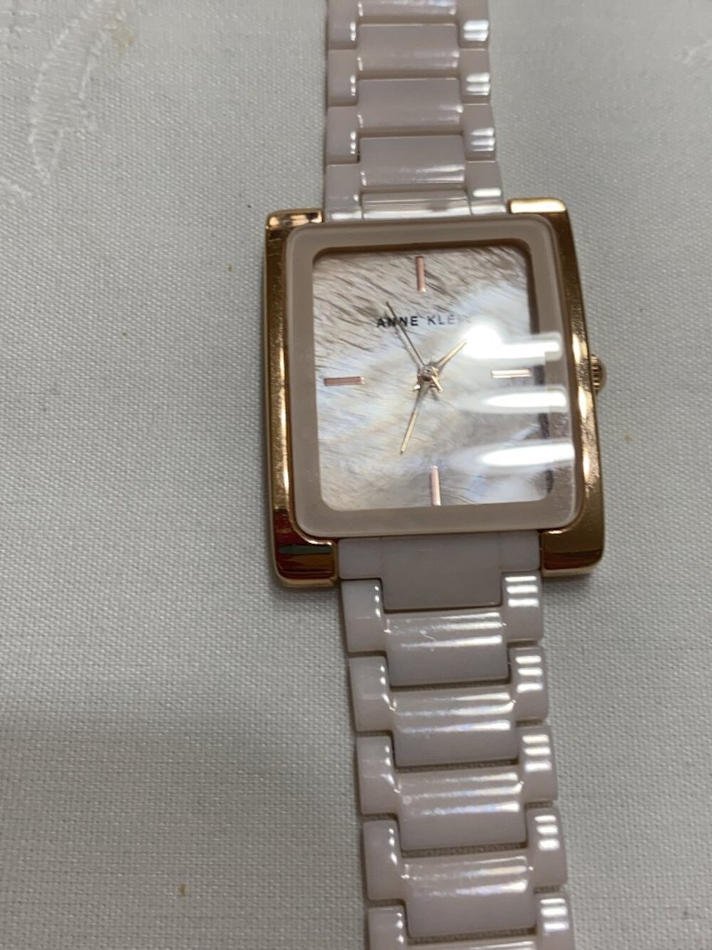 Anne Klein Quartz Analog Gold Ceramic Metal Strap Watch